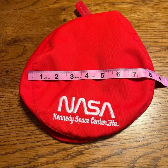Vintage Red NASA Newsboy Hat Kennedy Space Center Cabbie Artsy Cap - Picture 8 of 10